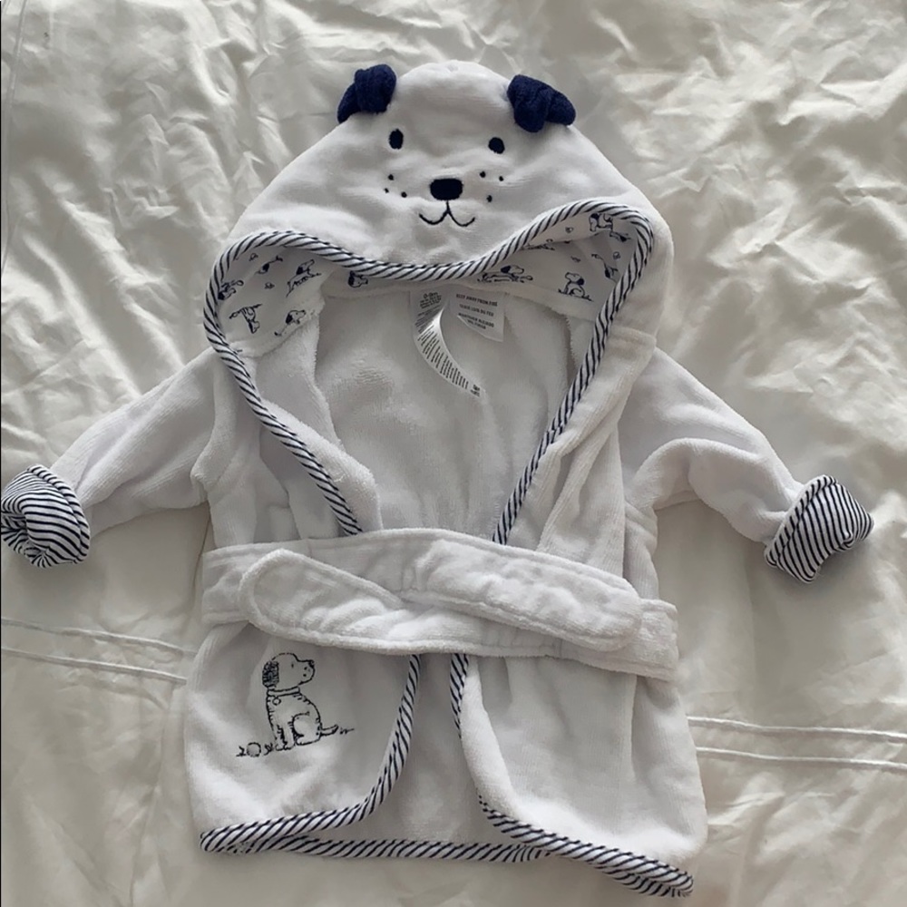 Little Me bathrobe 0-9M